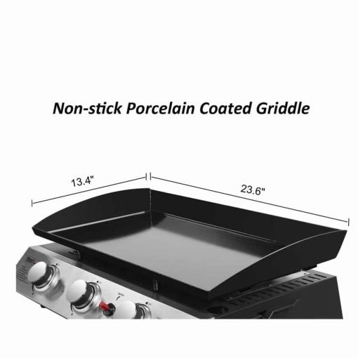 Royal Gourmet PD1300 Portable 3-Burner Propane Gas Grill Griddle