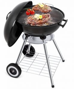 Portable Charcoal Grill for Outdoor Grilling 18inch Barbecue Grill and Smoker Heat Control Round BBQ Kettle Outdoor Picnic Patio Backyard Camping Tailgating Steel Cooking Grate for Steak Chicken