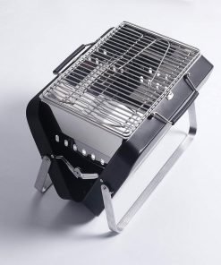 Sougem Portable Foldable Charcoal Grill Stainless Steel For Outdoor Barbecue Cooking Picnics Tailgating Backpacking,Small Size,Black