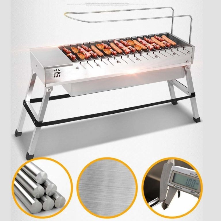 Spark4grill Automatic Rotating Charcoal BBQ Grill Stainless Steel