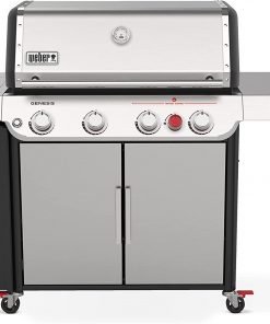 Weber 38400001 Genesis S-435 NG SS Gas Grill, Stainless Steel