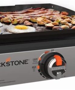 Blackstone 1971 Heavy Duty Flat Top Grill Station for Kitchen, Camping, Outdoor, Tailgating, Tabletop, Countertop – Stainless Steel Griddle with Updated Knobs & Ignition, 17 Inch