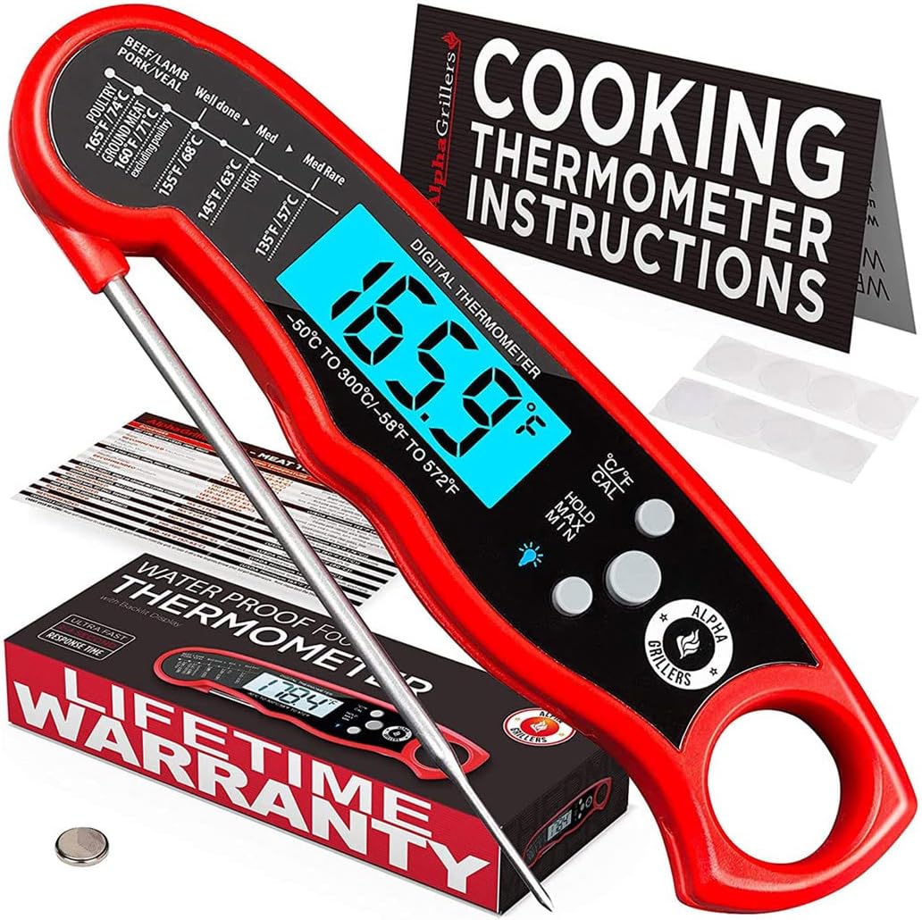 Alpha Grillers Digital Meat Thermometer & Oven Thermometer with Probe Bundle - 2