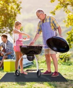 Cvtayn Under Grill Mat 48 ×30 Inch for Outdoor Charcoal, Flat Top, Smokers, Gas Grills.Oil-Proof and Water-Proof BBQ Fireproof Mat Protects Deck Grass - 2
