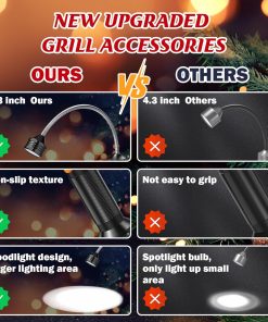 Grill Light BBQ Grilling Accessories- Unique Christmas Gifts for Men Dads Husbands Grandpas, Cool Gadgets Tools GrillIing Barbecue Supplies Stocking Stuffers - 5