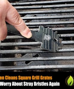 Cave Tools Bristle-Free Metal Grill & Griddle Scraper - Includes Bottle Opener - Barbeque Brush Substitute - BBQ Grill Accessories, Stainless Steel - 3