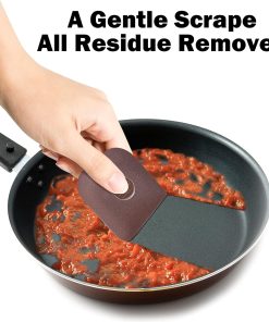 Pan Scraper, 5 Pcs Pot Scraper Plastic, Pot Scraper Non Scratch for Cast Iron, Pot and Pan Cleaning, Sturdy Scraper Kitchen Tool - 4