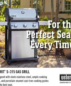 Weber Spirit S-315 Liquid Propane Gas Grill, Stainless Steel - 3