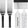 Blackstone 1542 Flat top Griddle Professional Grade Accessory Tool Kit (5 Pieces) 16 oz Bottle, Two Spatulas, Chopper-Scraper and One Cookbook-Perfect - 1