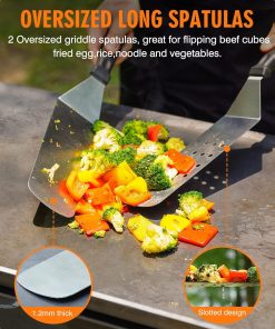 HOMENOTE Griddle Accessories Kit, Exclusive Griddle Tools Spatulas Set for Blackstone - 8 Pcs Commercial Grade Flat Top Grill Accessories - 2