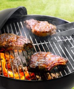 18 Inch Portable Charcoal Grill with 4 Legs and Wheels for Outdoor Cooking Barbecue Camping BBQ Coal Kettle Grill - Heavy Duty Round with Thickened Grilling Bowl for Small Patio Backyard - 6