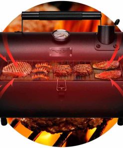 MAISON HUIS Adjustable Portable Charcoal Grill Multi-functional Metal Small BBQ Smoker for Outdoor Hiking Picnic(Black) - 4