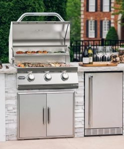 Hygrill Heavy Duty 3-Burner Built In Grill, Stainless Steel Grill Head for Outdoor Kitchen, Natural Gas - 7