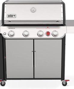 Weber Genesis S-435 Liquid Propane Gas Grill, Stainless Steel - 1