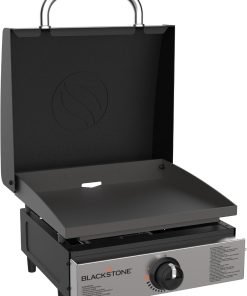 Blackstone 1814 Stainless Steel Propane Gas Portable, Flat Top Griddle Frill Station for Kitchen, Camping, Outdoor, Tailgating, Tabletop, Countertop – Heavy Duty & 12, 000 BTUs, 17 Inch, Black - 1