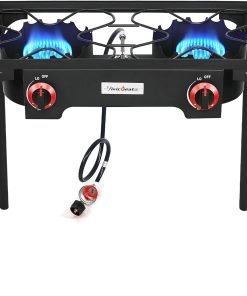 Vivicreate Propane Gas 20 PSIG high pressure regulator outdoor camping camp garden BBQ grill stove burner - 1