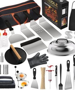134 Pcs Griddle Accessories Kit, Upgraded Griddle Accessories for Blackstone - Perfect Flat Top Grilling Accessories, Professional Round Melting Dome - 1