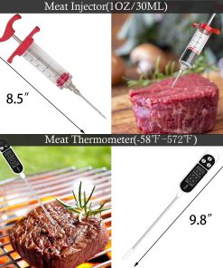 ROMANTICIST 26pcs Grilling Accessories Kit for Men Women, Stainless Steel Heavy Duty BBQ Tools with Glove and Corkscrew, Grill Utensils Set in Portable Canvas Bag for Outdoor - 4