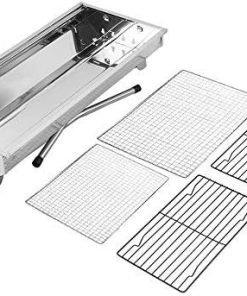 Barbecue Charcoal Grill Stainless Steel Folding Portable BBQ Tool Kits for Outdoor Cooking Camping Hiking Picnics Tailgating Backpacking or Any Outdoor Event (Large) - 8