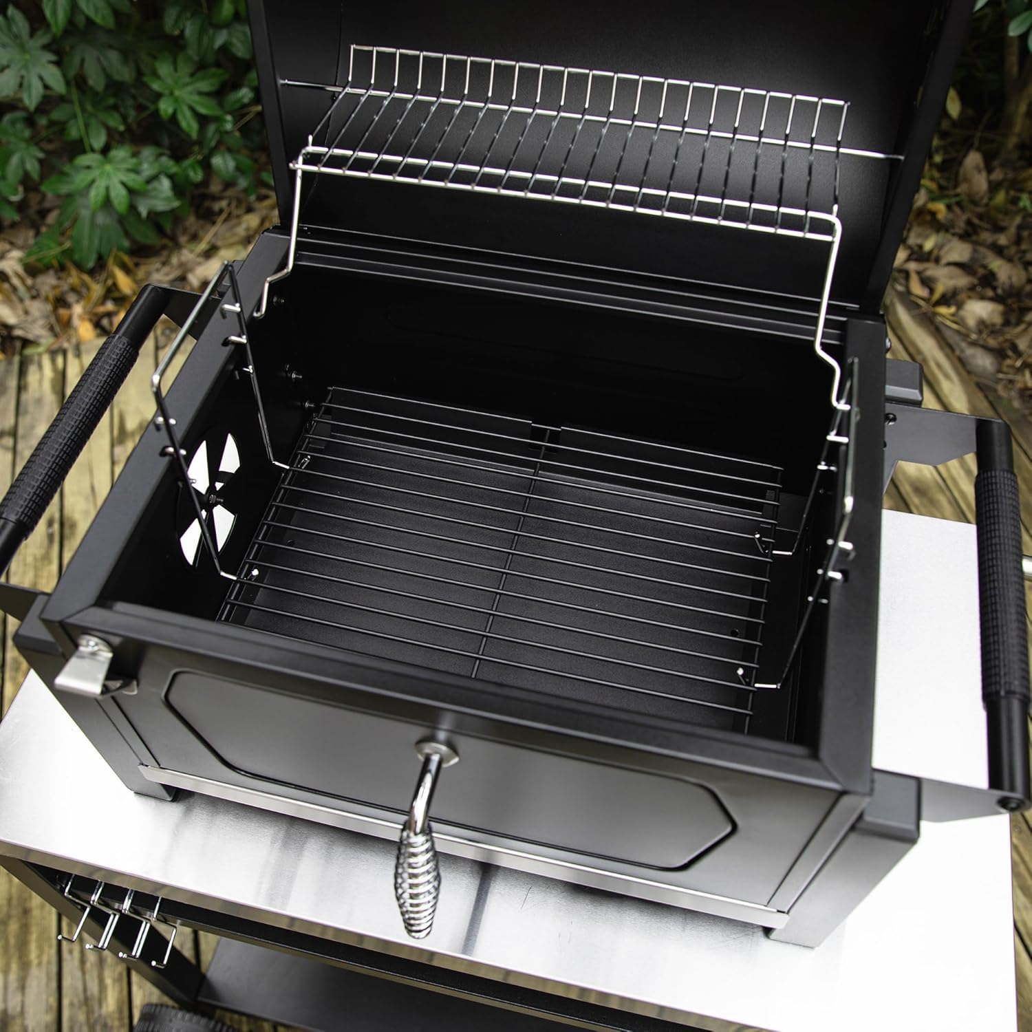 Royal Gourmet CD1519 Tabletop Charcoal Grill with Warming Rack, Potable Charcoal Grill with 303 Sq. In Cooking Area for for Outdoor Camping and Picnic Grilling - 11