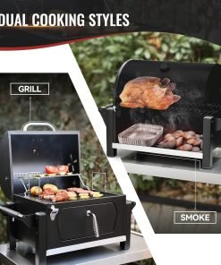 Royal Gourmet CD1519 Tabletop Charcoal Grill with Warming Rack, Potable Charcoal Grill with 303 Sq. In Cooking Area for for Outdoor Camping and Picnic Grilling - 4
