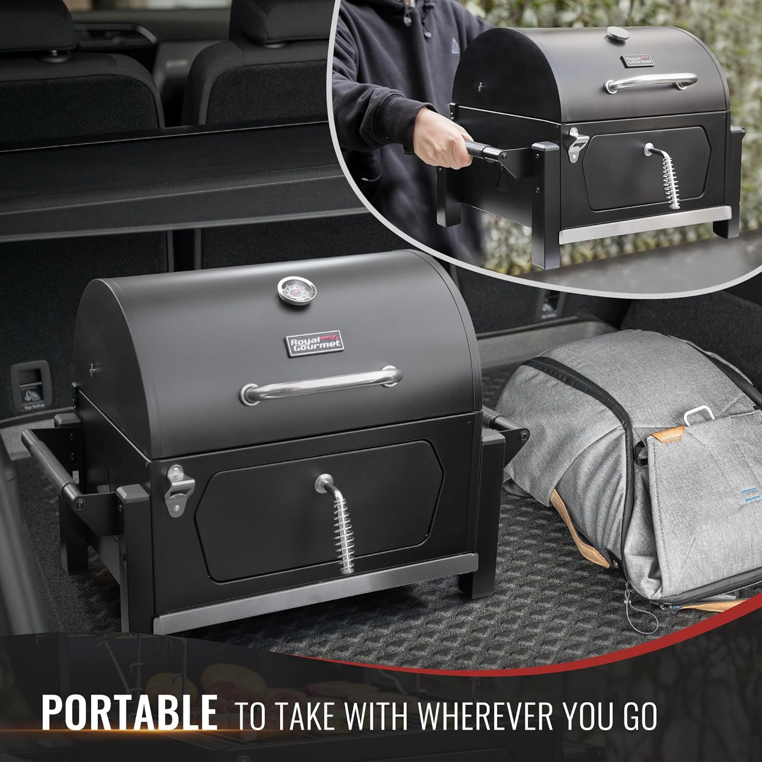 Royal Gourmet CD1519 Tabletop Charcoal Grill with Warming Rack, Potable Charcoal Grill with 303 Sq. In Cooking Area for for Outdoor Camping and Picnic Grilling - 5