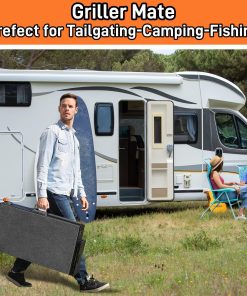 Grill Table for Blackstone Griddle, Portable Griddle Table with Caddy - Fit 17 or 22 Other Tabletop Grill, Foldable Ninja Grill Stand& Blackstone Griddle Stand for Outdoor Tailgating-Camping - 6