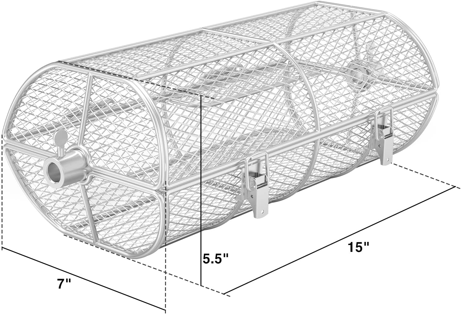 onlyfire Universal Stainless Steel Rotisserie Grill French Fries Basket Fits for Any Gas Grill - 2
