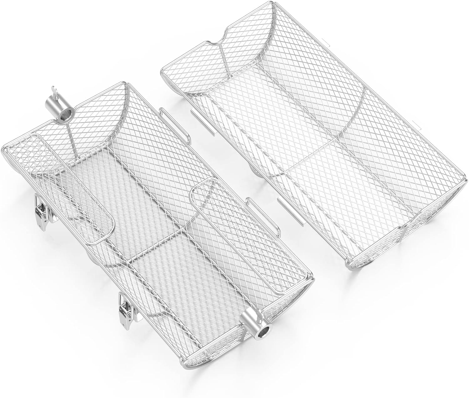onlyfire Universal Stainless Steel Rotisserie Grill French Fries Basket Fits for Any Gas Grill - 5