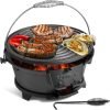 IronMaster Hibachi Grill Outdoor, 100% Cast Iron Grill, Mini Small Portable Charcoal Grill for Outdoor Camping Stove - 2 Heights, Air Control, Coal Door - 1