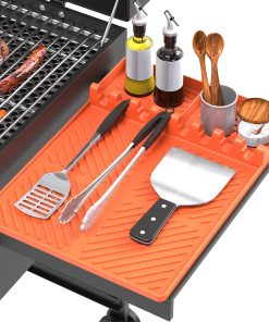 Silicone Grill Mat Compatible with Blackstone, Silicone Griddle Tools Mat with Drip Pad, Spatula Mat for Outdoor Grill Kitchen Counter - 7