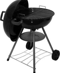 22 Heavy Duty Charcoal Barbecue Grill with Adjustable Air Vent, 354 SQ. In Cooking Area, Storage Rack, 2 Wheeled Portable Grill for Camping, Outdoor Cooking, and More - 1