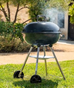 22 Heavy Duty Charcoal Barbecue Grill with Adjustable Air Vent, 354 SQ. In Cooking Area, Storage Rack, 2 Wheeled Portable Grill for Camping, Outdoor Cooking, and More - 9