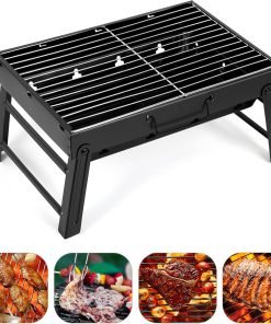 Barbecue Grill, Charcoal Grill Folding Portable Lightweight Barbecue Grill Tools for Outdoor Grilling Cooking Camping Hiking Picnics Tailgating Backpacking Party - 1