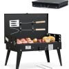 MASTER COOK Portable Charcoal Grill, Foldable BBQ Grill Kit Easy to Carry, Mini Tabletop Grill for Outdoor Camping, Patio and Picnic - 1