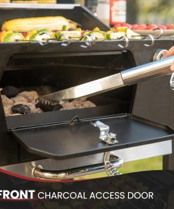 Royal Gourmet CD1824EC 24-Inch Movable Charcoal Grill with Cover, 490 Sq. In. Cooking Area, Outdoor Barbecue Grill with Foldable Side Tables for Outdoor Picnic and Camping Grilling, Black - 8