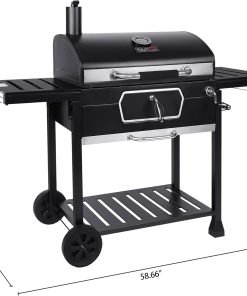 Royal Gourmet CD2030AN 30-Inch Charcoal Grill, Deluxe BBQ Smoker Picnic Camping Patio Backyard Cooking, Black, Large - 2