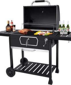 Royal Gourmet CD2030AN 30-Inch Charcoal Grill, Deluxe BBQ Smoker Picnic Camping Patio Backyard Cooking, Black, Large - 4