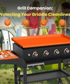 36 Blackstone Silicone Griddle Cover and 16 Blackstone Griddle Accessories - Comprehensive Protection - Thick & Durable - Reusable & Premium Food-Grade Silicone Grill Mat - 8