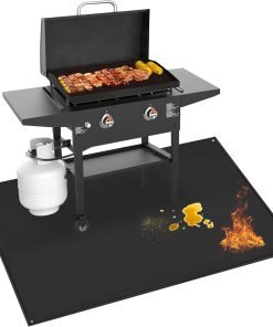 70 x 48 in Grill Mats for Outdoor Grill Compatible with Blackstone 28in & 36in Griddle, Fireproof Griddle Mats for Grilling to Protect the Deck, Griddle Accessories Compatible with Blackstone - 1