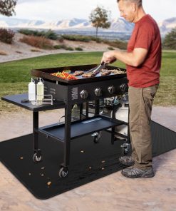 79x39 inches Large Under Grill Mats for Blackstone, Double-Sided Fireproof Outdoor Grill Protective Mat, Oilproof Waterproof BBQ Fire Pit Fireplace Mat - 7