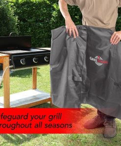 Heavy Duty BBQ Grill Cover for Outdoor Grill, 58 Inch – Waterproof, Weather Resistant, UV & Fade Resistant with Adjustable Straps – Gas Grill Cover - 6