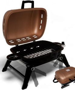 GasOne Tabletop Propane Grill – Portable Grill Propane with Heat Resistant Handles, Large Cooking Surface – User Friendly Temperature Control Knob Portable Gas Grill for RV, Camping, Home - 1