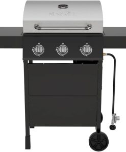 Nexgrill 3-Burner Propane Gas Grill with Side Tables, 27,000BTUs, Stainless Steel Lid, Spacious 429 SQ. In. Cooking Space, BBQ Grill for Outdoor Cooking, Patios, Parties, and More - 720-1012 - 1