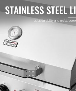 Royal Gourmet GA5401T 5 Burner Propane Gas Grill with Side Burner and Sear Burner, Stainless Steel Gas BBQ Grill with 61,000 BTUs Output for Barbecue Grilling & Backyard Cooking, Silver - 7