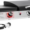 Royal Gourmet PD1305H 3 Burner Propane Gas Grill and Griddle Combo with Lid, 3-in-1 Grill Griddle Combo with 29,000 BTUs Output for Outdoor Cooking, 364 Sq. In. Cooking Area, Silver & Black - 1