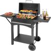 Charcoal Grills Outdoor BBQ Grill with 2 Side Table,Barbecue Grill Smoker with 343 Sq.in.Cooking Area for Outdoor Cooking Backyard Camping Picnics Beach by DNKMOR - 1