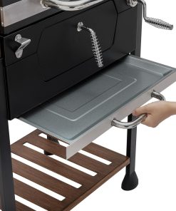 Royal Gourmet CD1824M 24-Inch Charcoal Grill, BBQ Smoker with Handle and Folding Table, Perfect for Outdoor Patio, Garden and Backyard Grilling, Black, Medium - 7