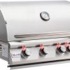 Blaze 32-Inch 4-Burner Built-In Natural Gas Grill - 66,000 BTU - Rear Infrared Burner & Grill Lights - 304 Stainless Steel Construction - BLZ-4LTE2-NG - 1
