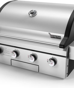Brand-Man Gas Grill Built-In Head, 30-Inch 4-Burner Propane Grill, Natural Gas Convertible, Heavy Duty 304 Stainless Steel 40,000BTUs BBQ Island Outdoor Kitchen - 1